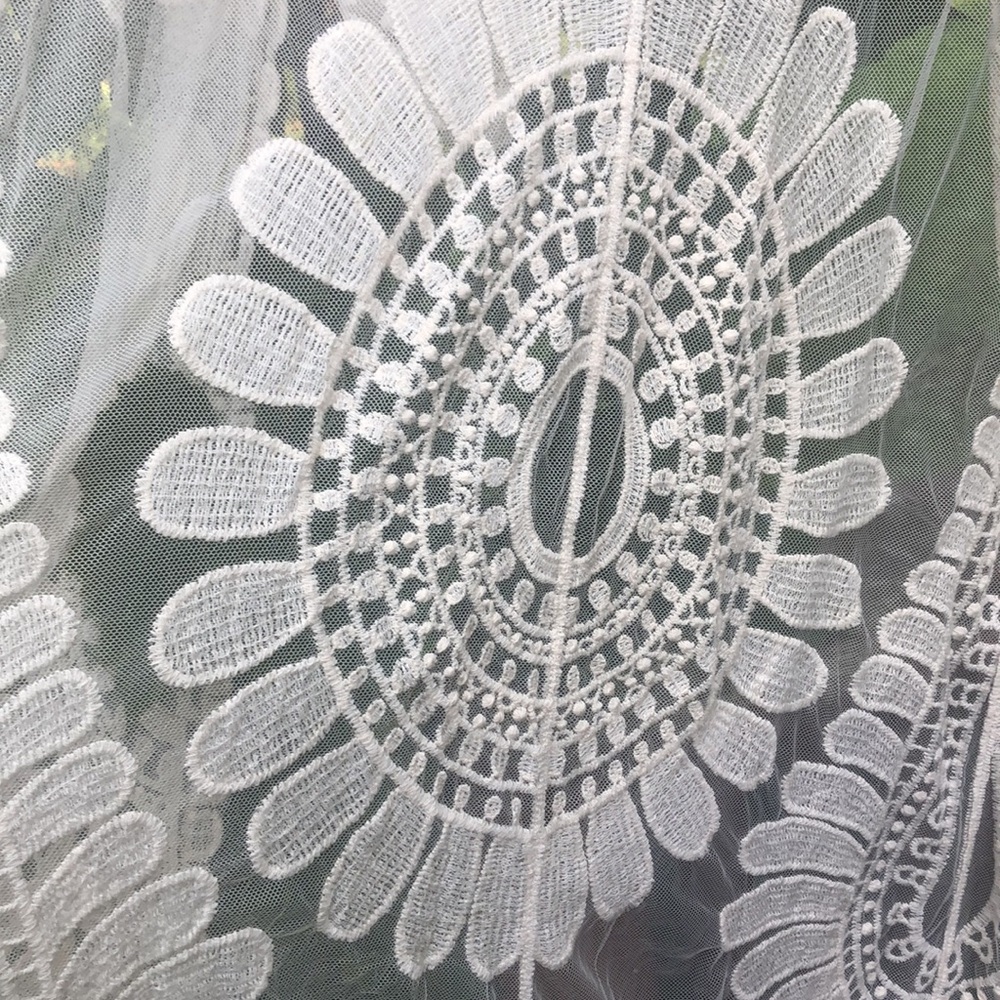 Gorgeous off white sheer floral duster size S - Picture 7 of 9